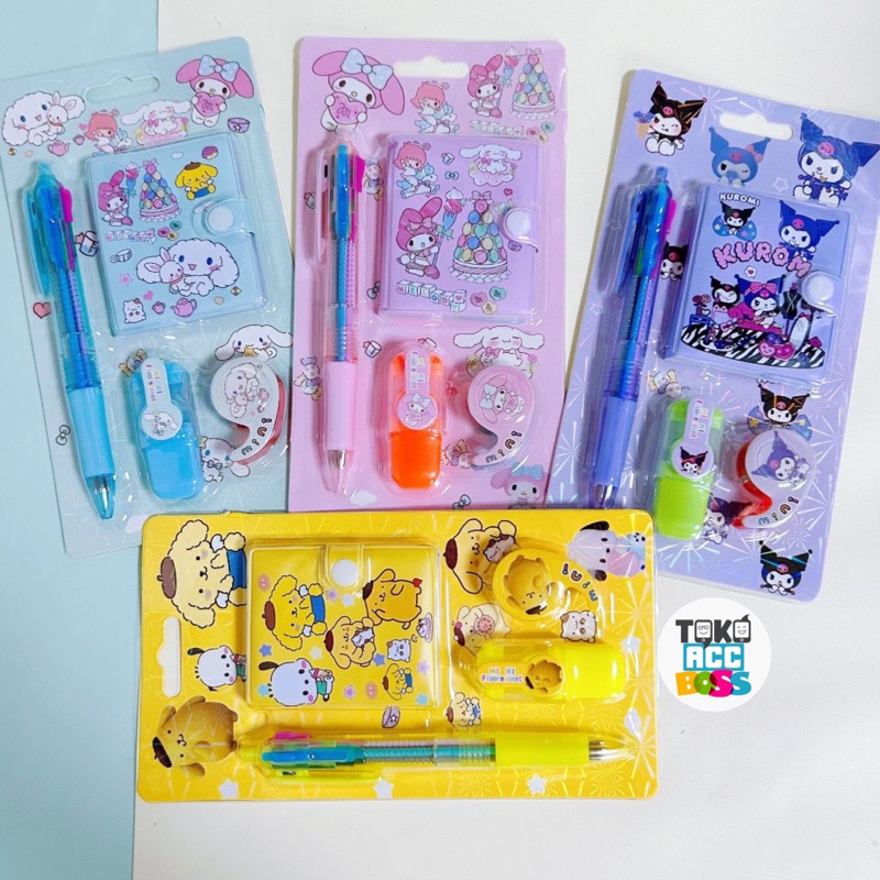 

Alat Tulis set 4in1 Set Karakter / Alat Tulis Karakter / Alat Tulis Gambar