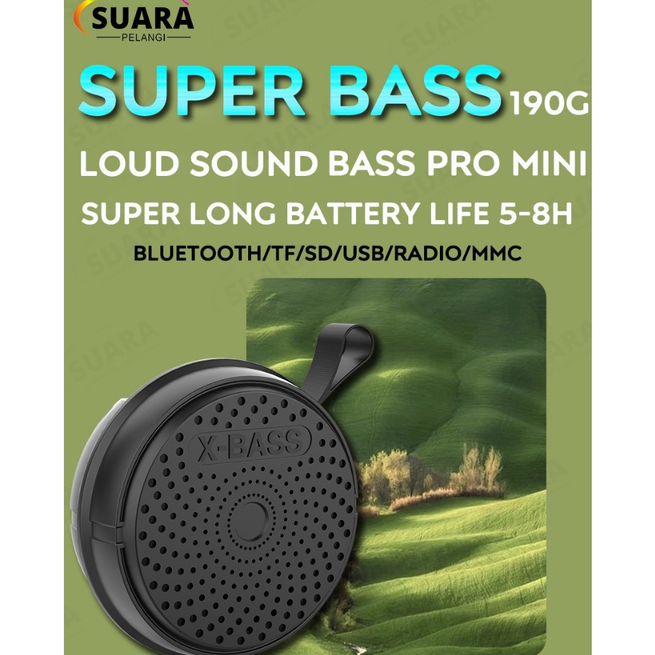Serba Murah PRO BASSSpeaker Bluetooth mini super bass musik box portabel Shocking bass Dan FM RadioT