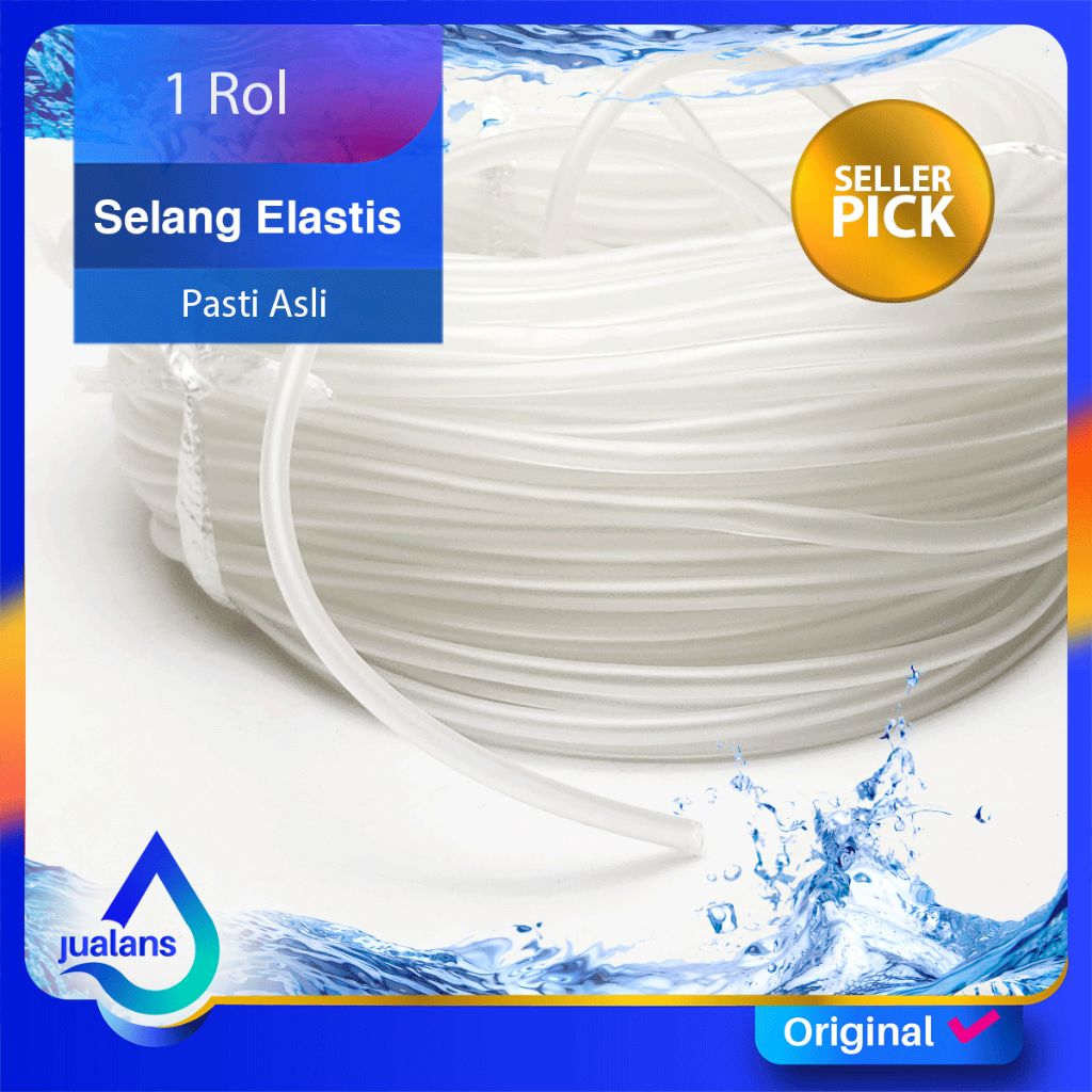 NEW Selang Elastis Aerator Aquarium 3/16 Selang SIlikon CO2 per Rol RBU