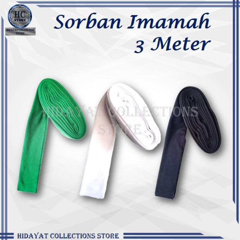 Sorban imamah Panjang  3.Meter Sorban Polos