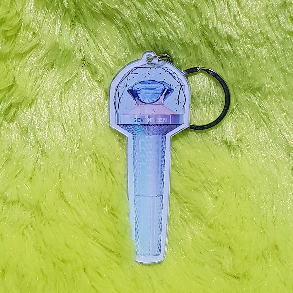 Gantungan Kunci Keyring Akrilik Light Stick Seventeen Caratbong
