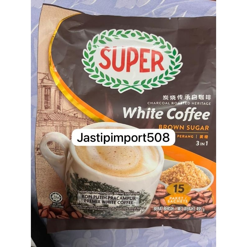 

Super White coffe 3in1 brown sugar/hazelnut 100% Original Malaysia