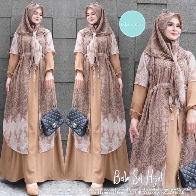 BAJU BELLA SET HIJAB ;BY EDELWEISS