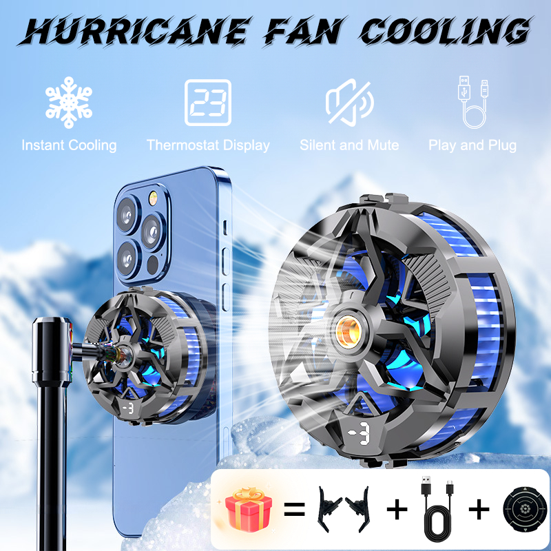 FunCooler HP Pendingin Fan Cooler HP Untuk Game Tanpa Kabel Radiator Fan Gaming Phone