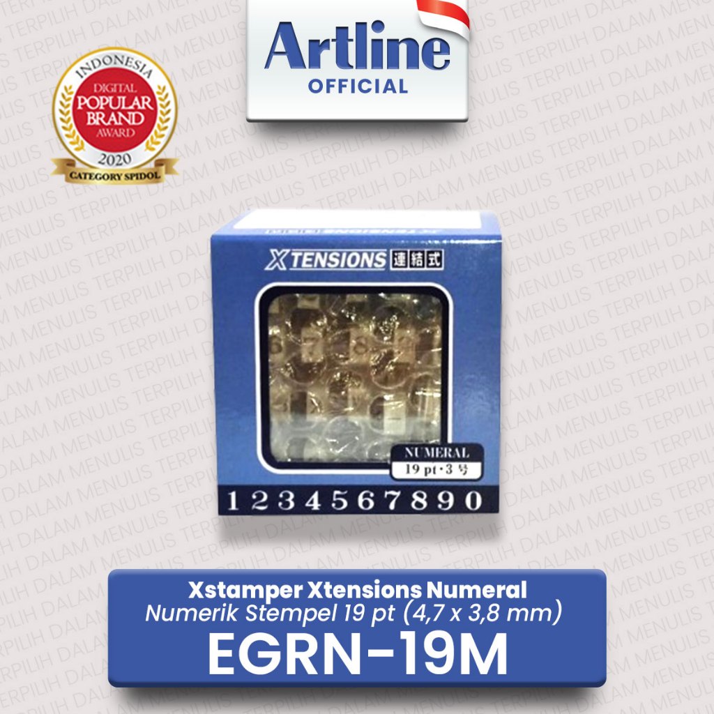 

ARTLINE Xstamper Xtensions Numeral / Stamp Numerik Stempel 19 pt EGRN-19M / EGR-19MB