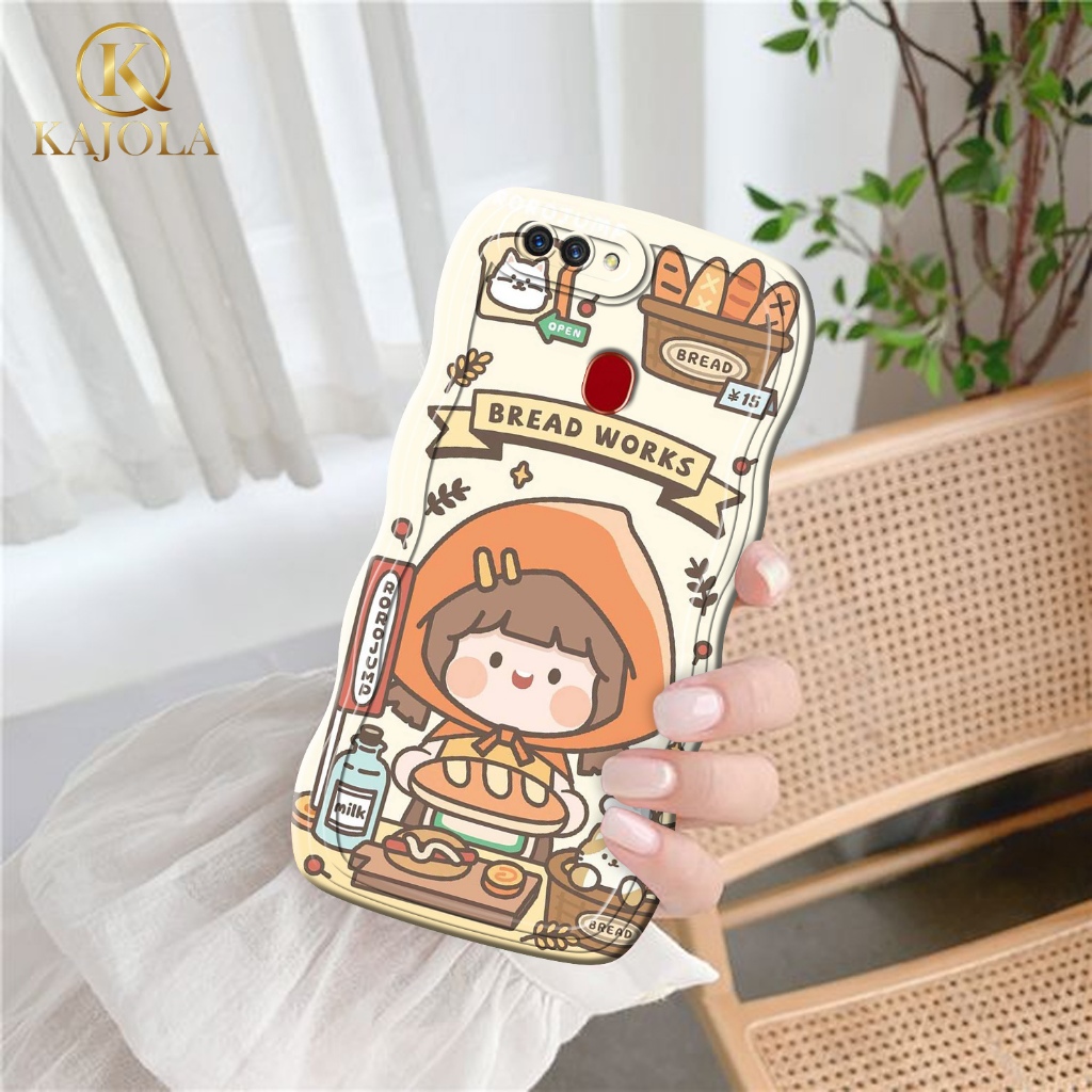 Case Gelombang Oppo A5S / A12 / A11K / A7 / F9 Motif Aesthetic Bahan Softcase silicon Lentur - Skin 