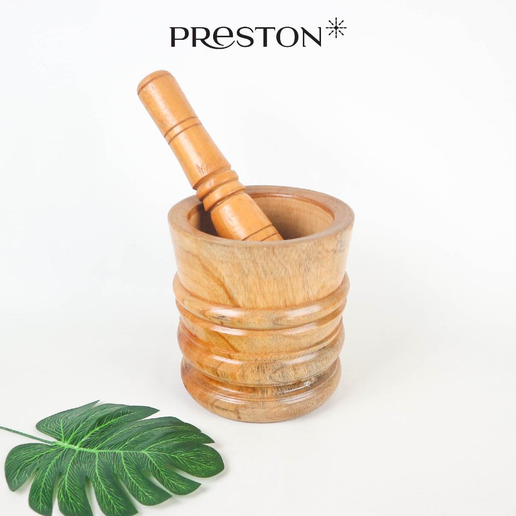 PRESTON Lumpang Kayu Penumbuk Ukuran Besar