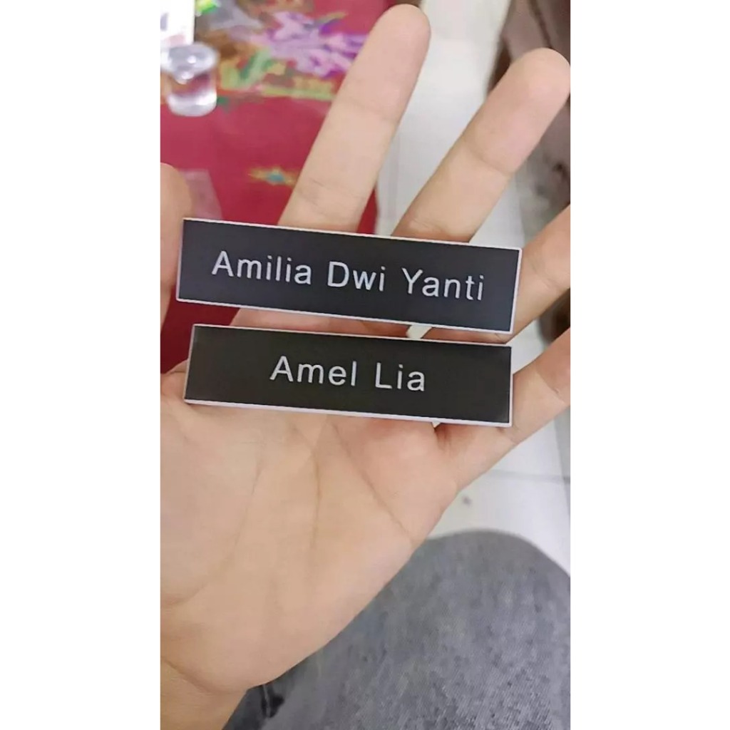 

nama dada nametag name tag bahan akrilik