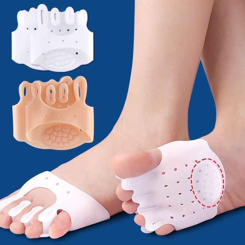 Insole sepatu wanita untuk kaki bunion hallux valgus silikon pemisah jari kaki insole silikon super 