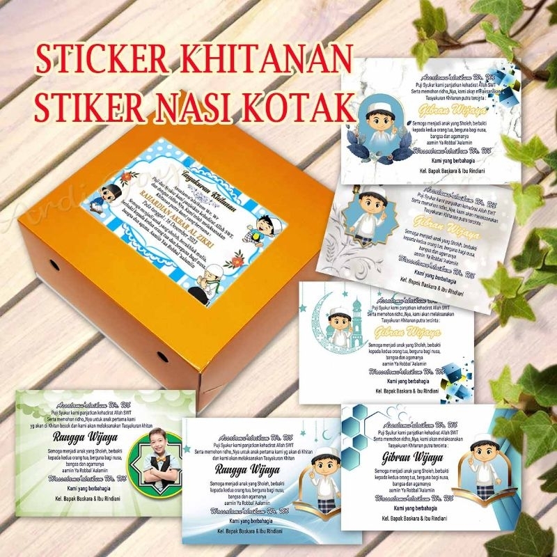 

Sticker Khitanan Stiker Nasi Kotak Khitanan Cetak stiker nasi kotak