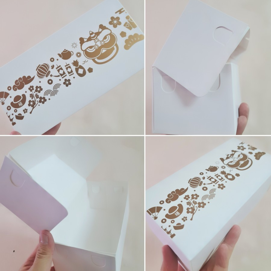 

(12 pcs) kardus mini chiffon isi 2 box lapis legit dus brownies kotak kemasan bolu kukus hantaran imlek sincia cny ukuran 20x10x8cm