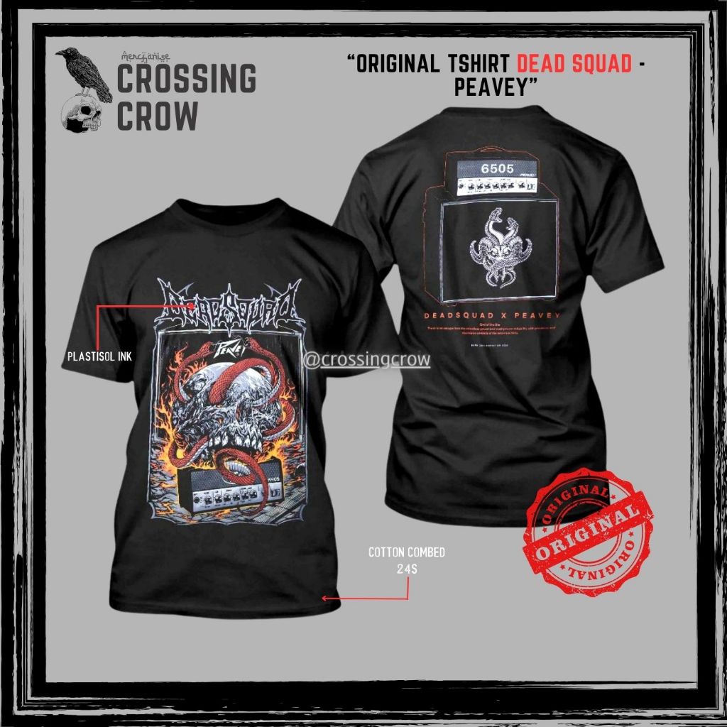 KAOS DEAD SQUAD T SHIRT ORIGINAL PEAVEY