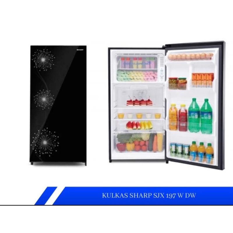 kulkas Sharp 1 pintu Double freezer SJX 197W DW / SJ 197