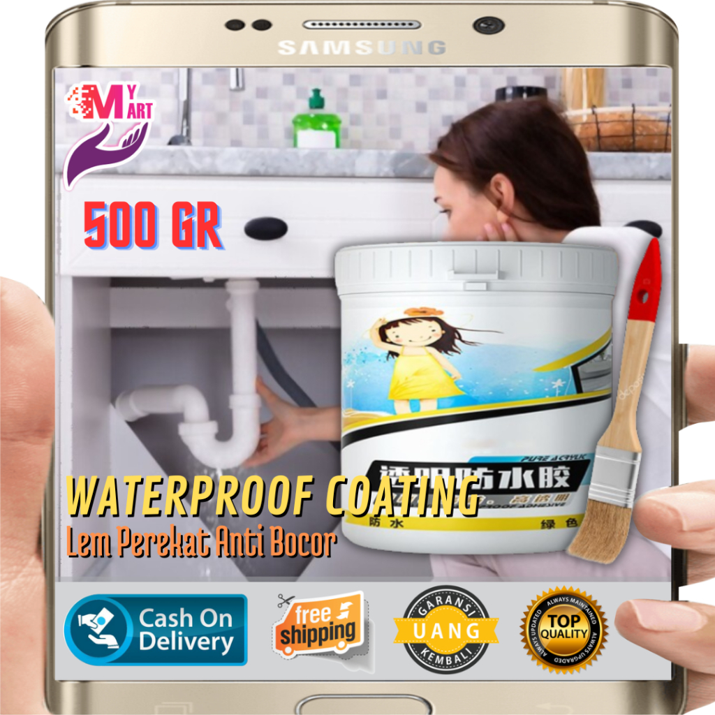 

Lem Anti Bocor 500gr - Lem Anti Rembes 500gr - Perekat Cat Atap Anti Bocor - Lem Coating Waterproof