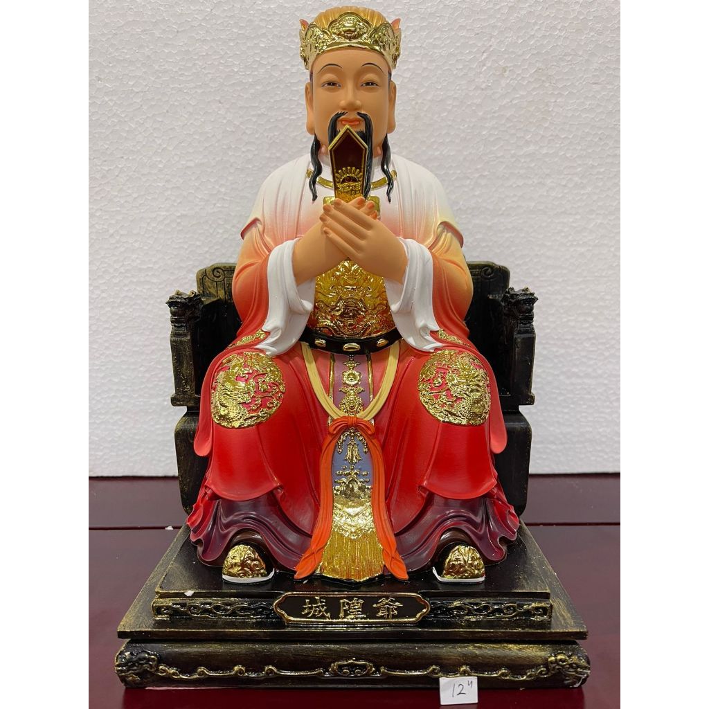 patung dewa cheng huang ye / dewa kota - 12 inch - fiber - 24