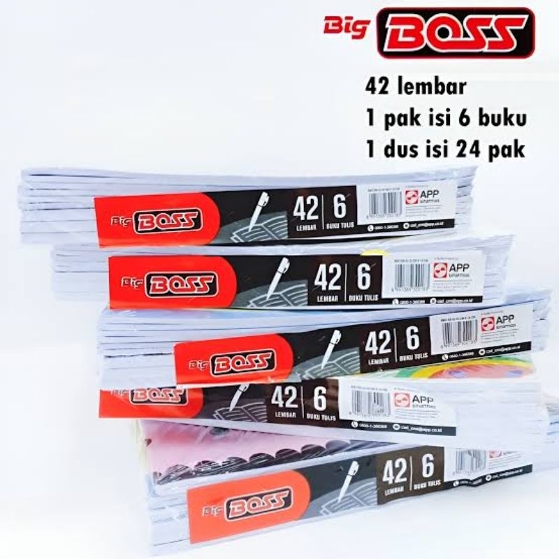 

✨Q_S25✨ SATU PACK (6 Pcs) Buku Tulis Boxy Big Boss 42 Lembar