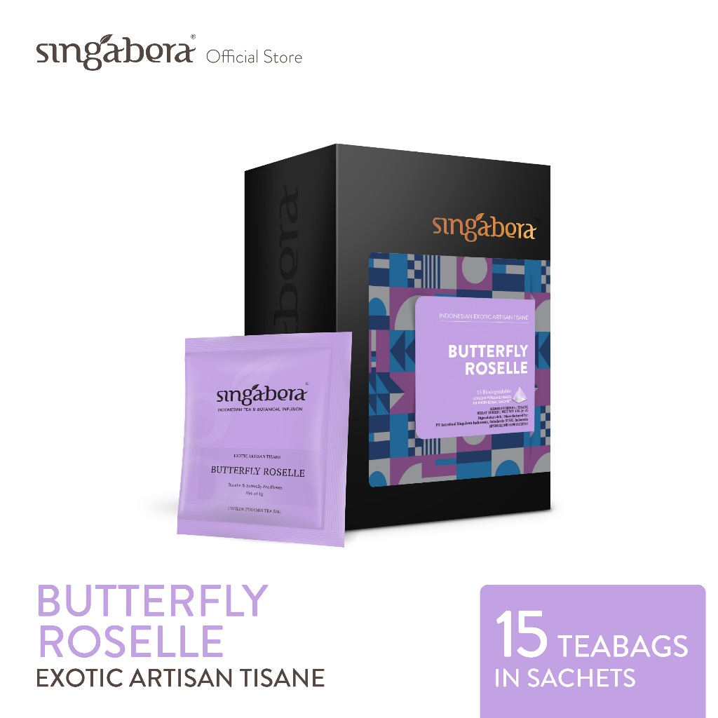 

Singabera Tisane Butterfly Roselle–Herbal Infusion-1 Box- 15 sachet