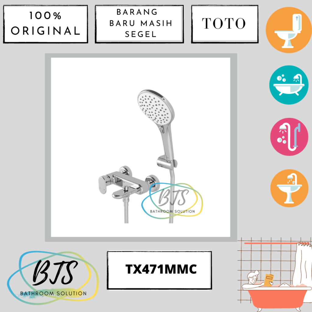 Shower set TOTO panas dingin TX471MMC / TX 471 MMC / TX 471MMC / TX471 NEW