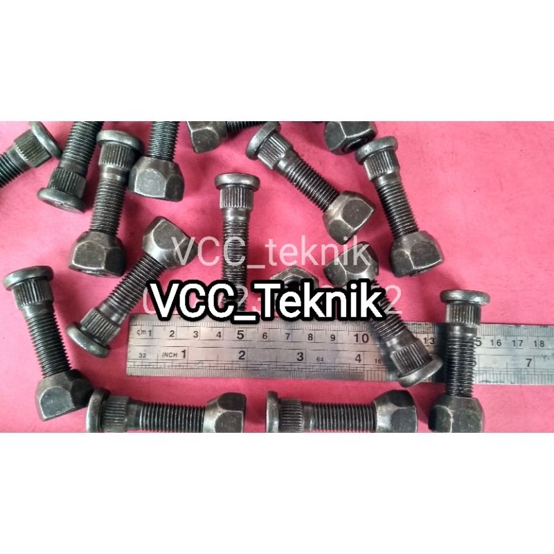 Baut roda mobil panjang 6cm (12x1.5)