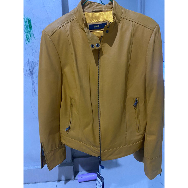 preloved second jacket kulit cewe polo original
