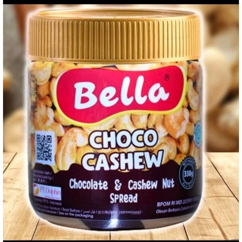 selai bella 330 gr / selai bella choco cashew 330gr / selai coklat kacang mede / selai kacang mede coklat