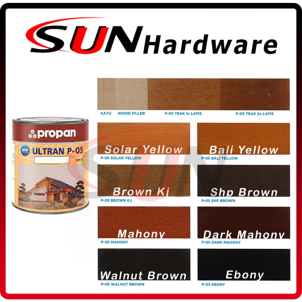 NEW Cat Kayu Politur Ultran P - 05 Propan Plitur Teak Jati Walnut Brown Ebony Dark Mahony Bali