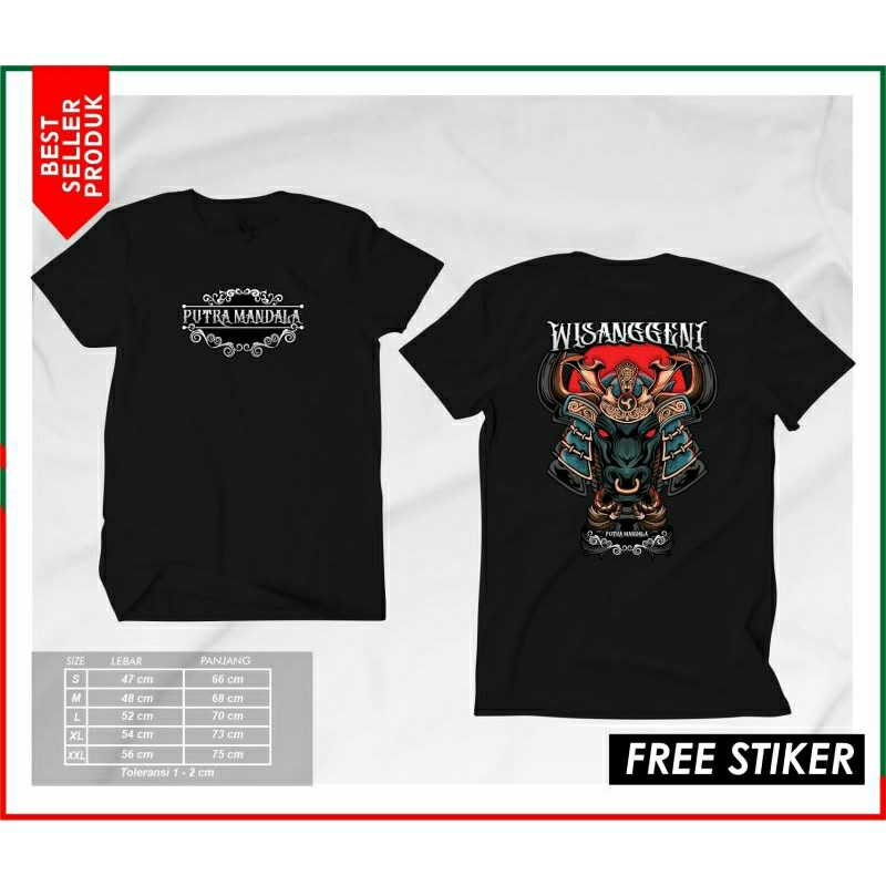 kaos Bantengan anak dewasa baju T-shirt atasan pakaian pria distro edisi pasukan banteng samurai mbe