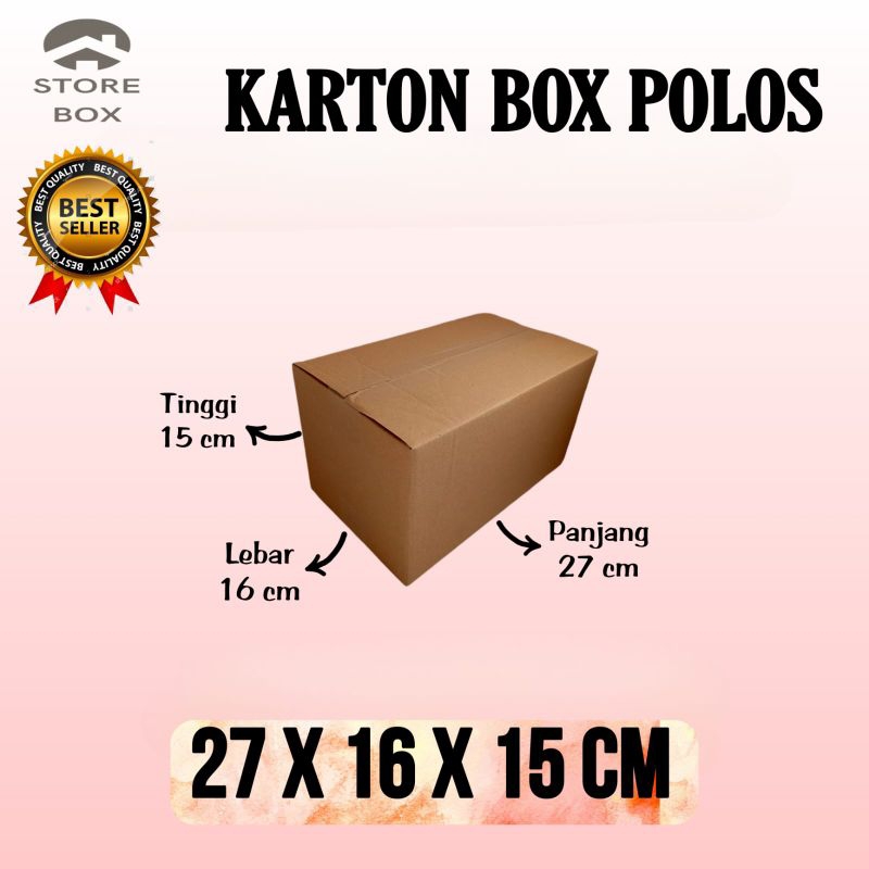 

kardus polos UK 27x16x15 kardus kecil kardus besar kardus packing