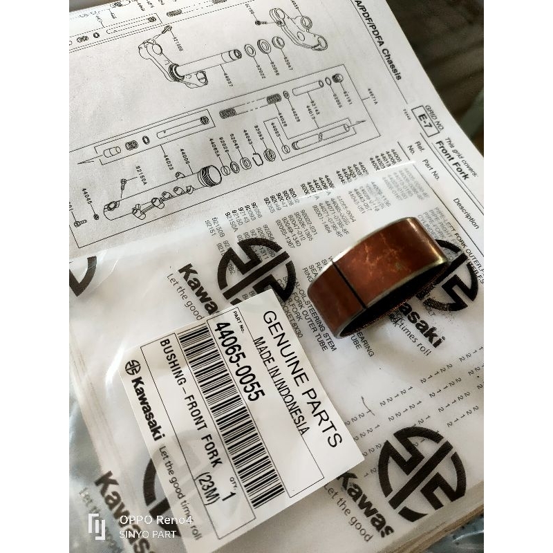 Boshing Skok Ninja RR bagian Dalam Buttom Original kawasaki 44065-0055