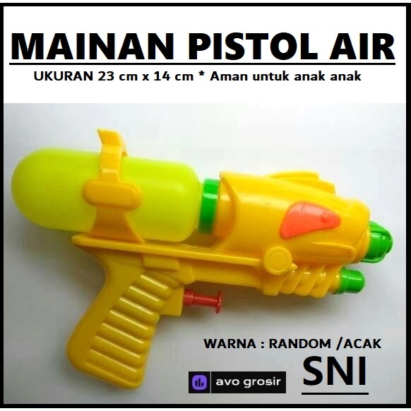 mainan anak pistol air plastik warna