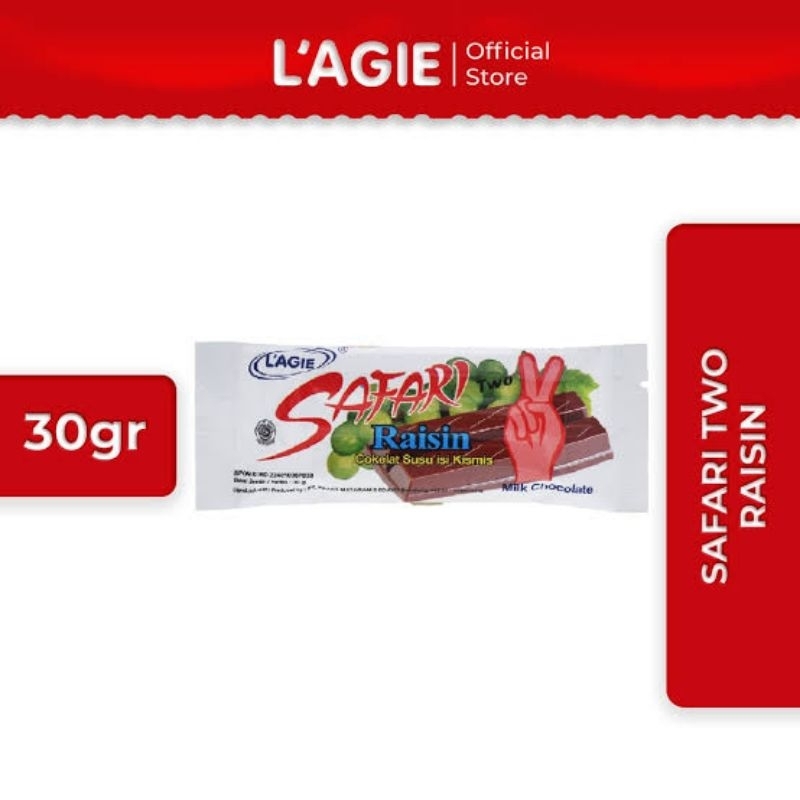 

Lagie Coklat SAFARI TWO Raisin 30 gr