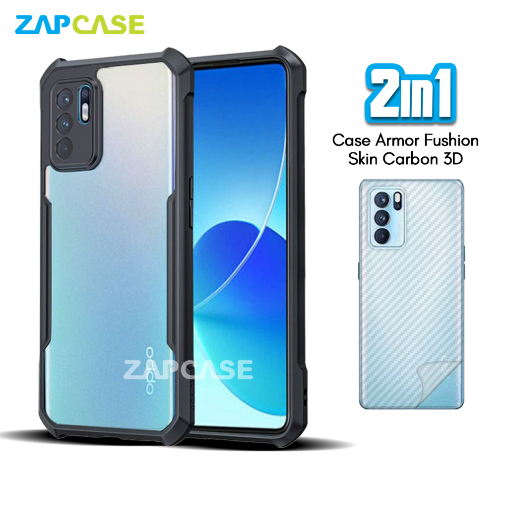 Case Oppo Reno 6 4G Free Skin Carbon