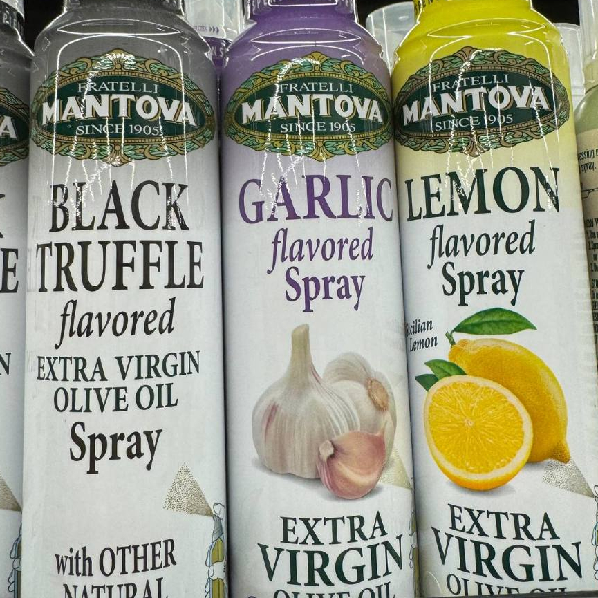 

Fratelli Mantova Olive Oil Flavored Spray Minyak Zaitun Semprot Black Truffle / Garlic / Lemon