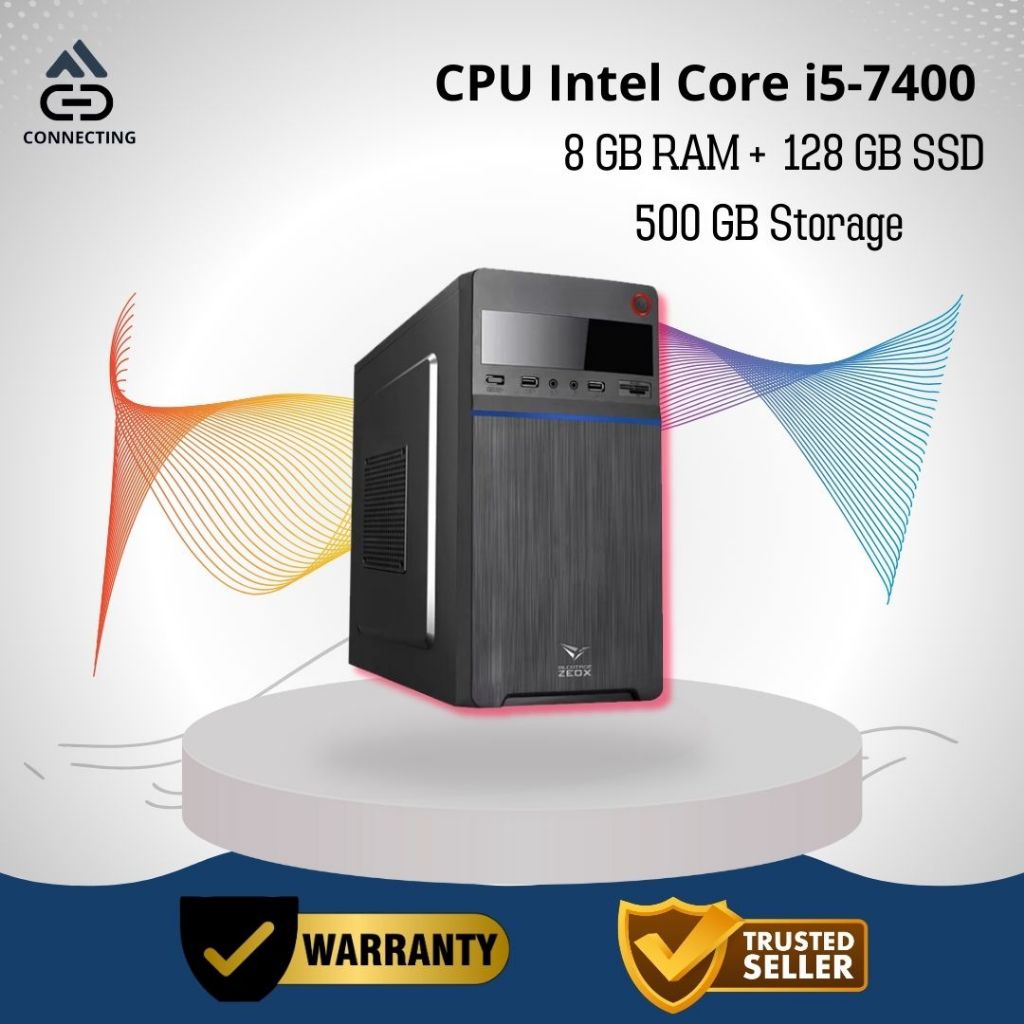 CPU PC Komputer Intel Core i5-7400 Gen-7 DDR4 SSD Rakitan Office