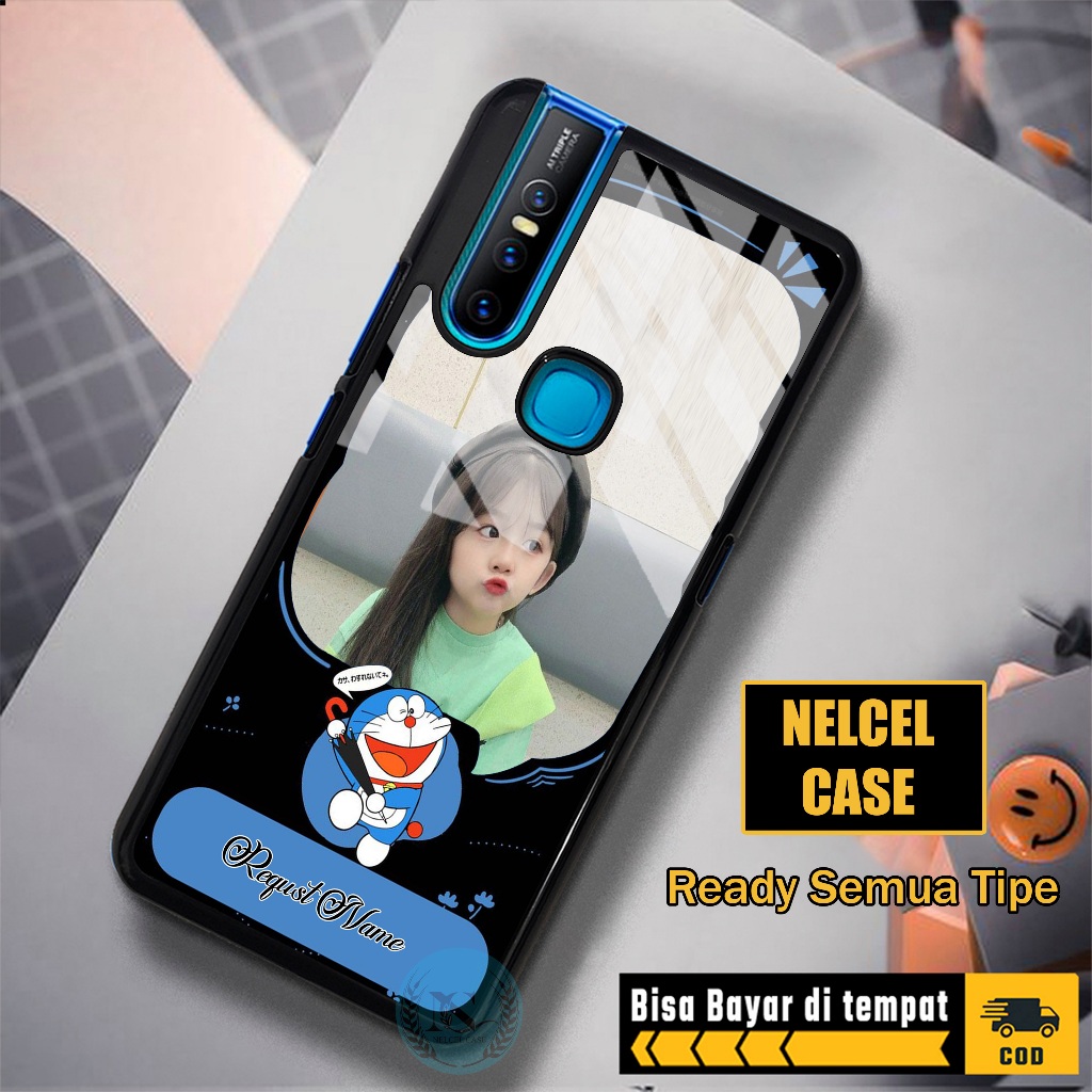 Nelcel Case SOFTCASE KACA CUSTOM NAMA DAN FOTO VIVO V15 Finger V29 V29e V27 V27E Y36 Y35 Y27 Y27S Y1