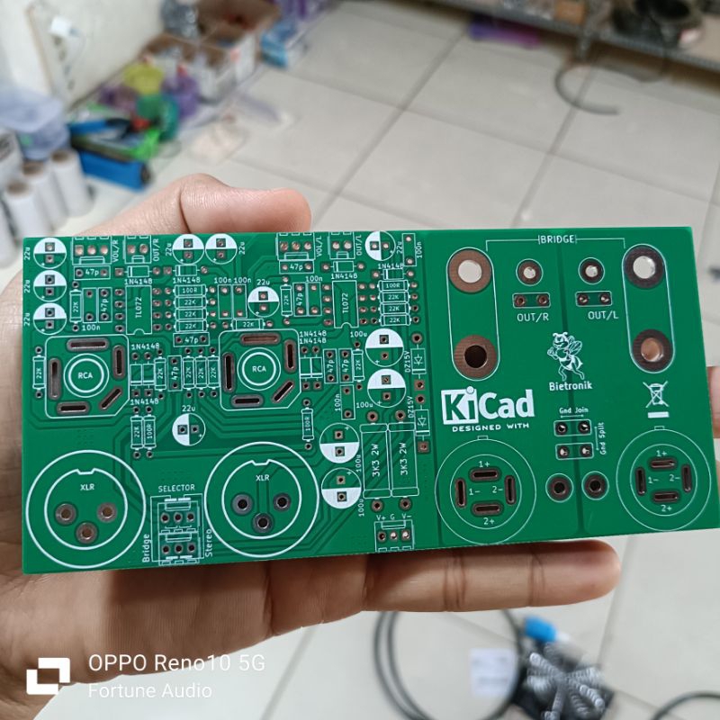 Pcb panel belakang bok power amplifier/Plat power CA series double layer  PCB input balance