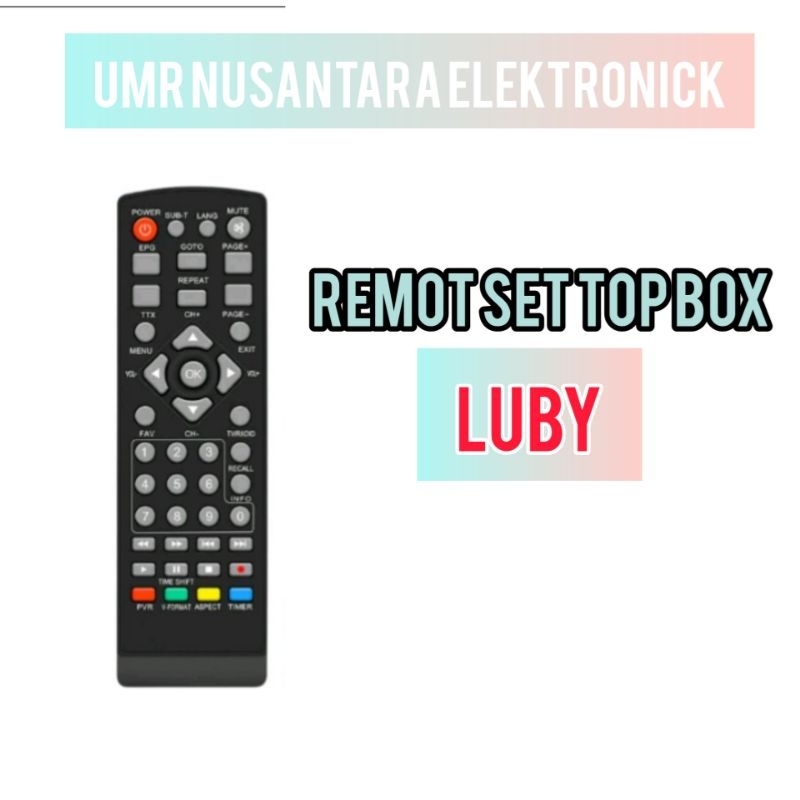 remot set top box LUBY langsung pakai