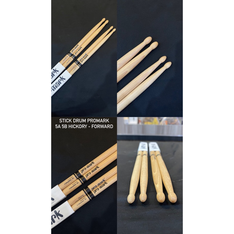 STICK DRUM PROMARK FORWARD 5A 5B HICKORY - ORIGINAL TX5AW TX5BW OVAL TIP