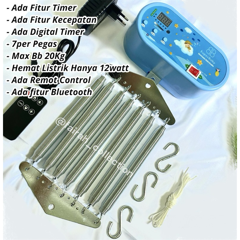 •BERGARANSI• Ayunan Bayi Otomatis Ada Remot Dan Bluetooth Ada Musik