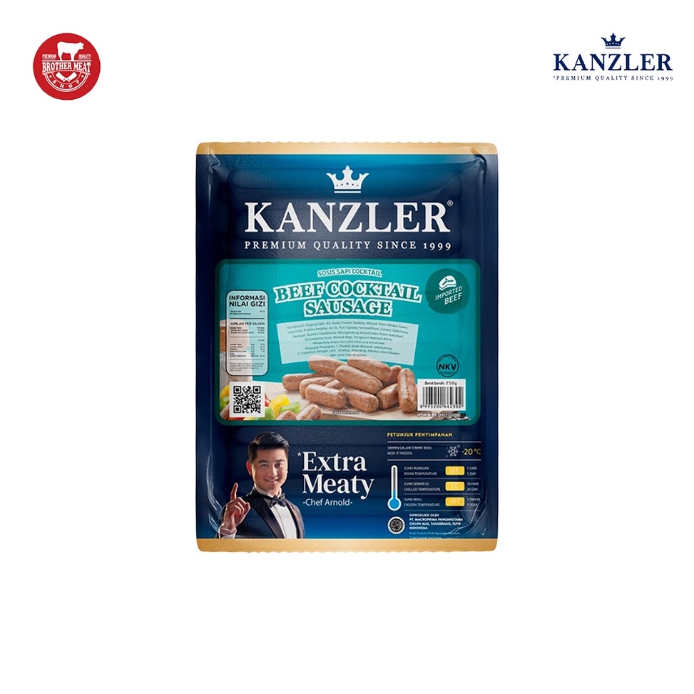 

Swip up Kanzler Beef Cocktail Sausage Sosis Sapi Halal