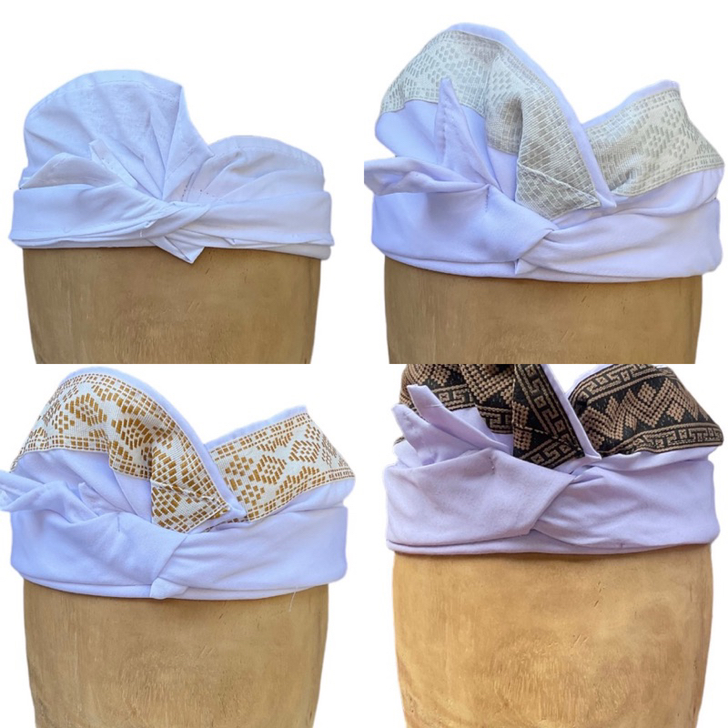 Udeng Putih Premium, Udeng Putih Lis, Udeng Polos