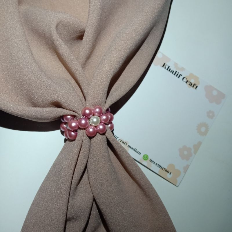 Ring Hijab Mutiara/kolong hijab/ring jilbab kekinian aesthetic