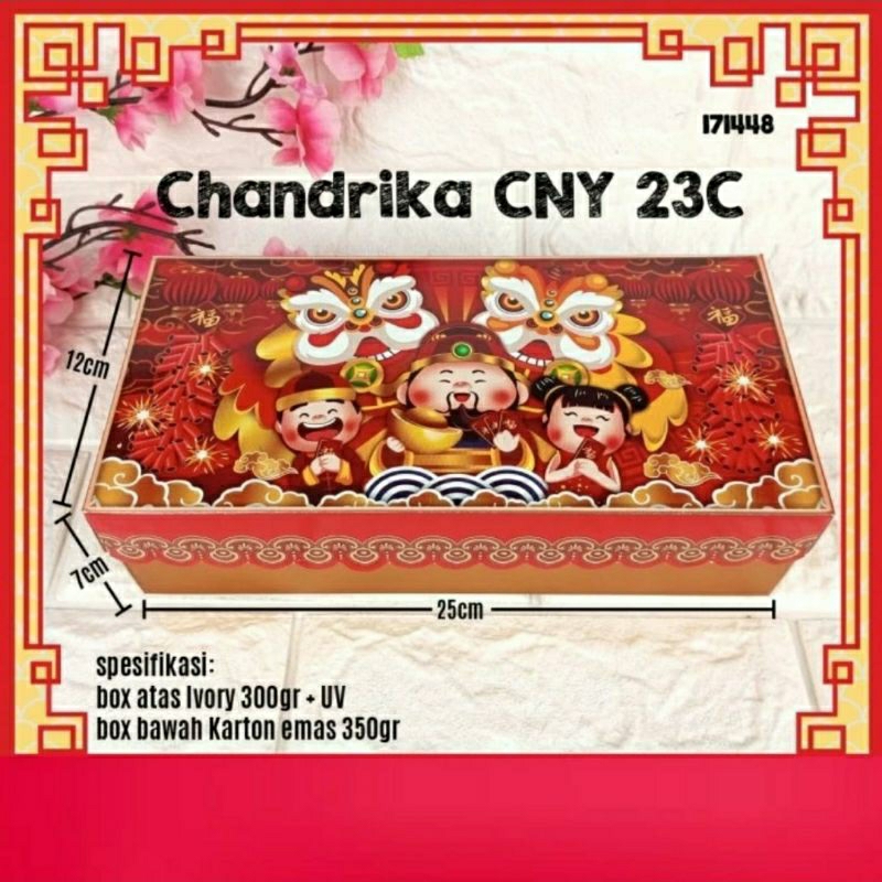 

Kotak kue cake box chandrika imlek cny 23C set isi 10 lembar