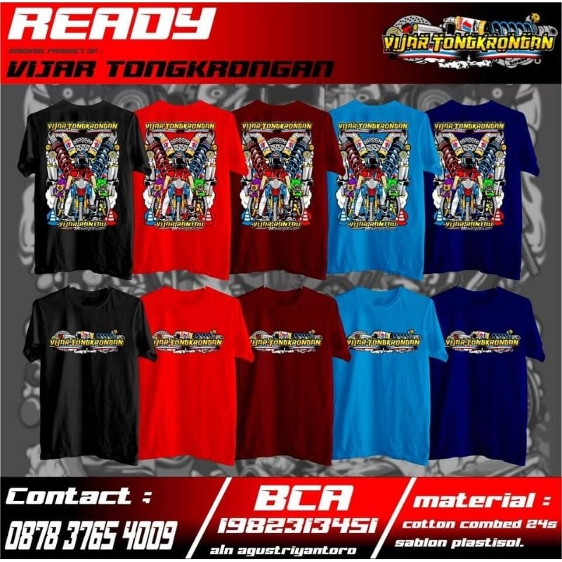 T-Shirt kaos Vijar tongkrongan