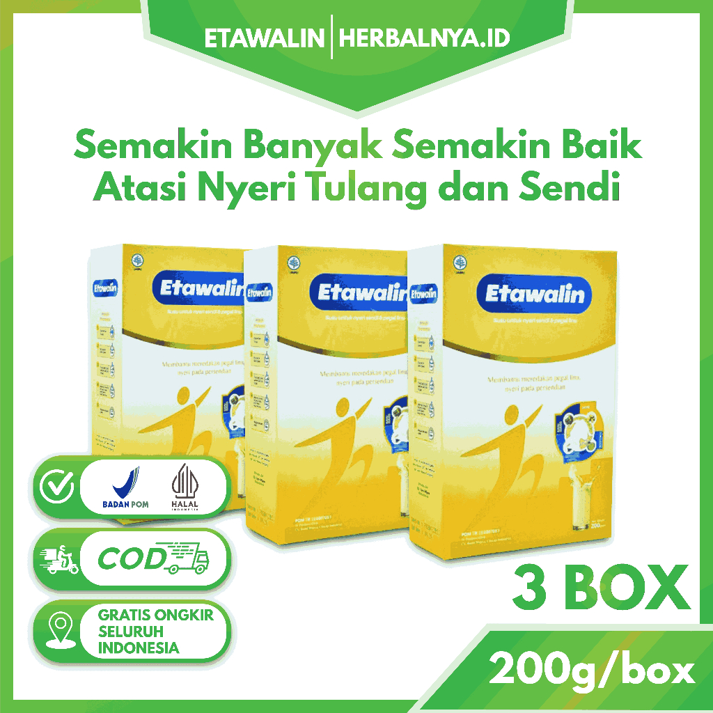 

Etawalin 3 Box Susu Kambing Atasi Asam Urat Nyeri Sendi Rematik Jaga Kesehatan Tulang Original