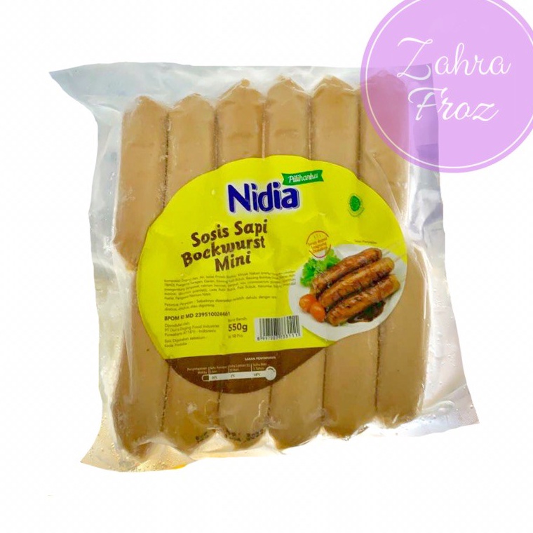 

READY STOK NIDIA SOSIS SAPI BOCKWURST MINI 5 GR