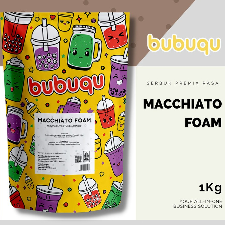 

Bubuqu Premix Powder Macchiato Foam - Bubuk Premix Foam Macchiato 1 Kg