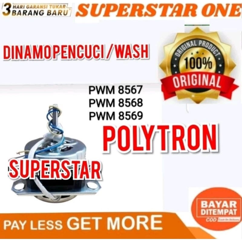dinamo mesin pencuci wash polytron pwm 7363/ pwm 8568/ pwm 8569/ pwm 8567/pwm7363