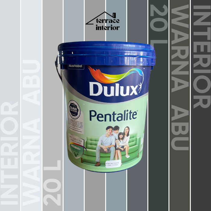 Cat Tembok Dulux Pentalite Interior 20L warna Abu Grey Doff Matt