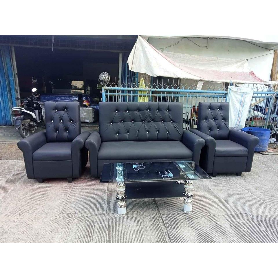 Sofa Tamu Minimalis Kursi Mewah Sofa 311 Kulit Sofa set Meja BATAM